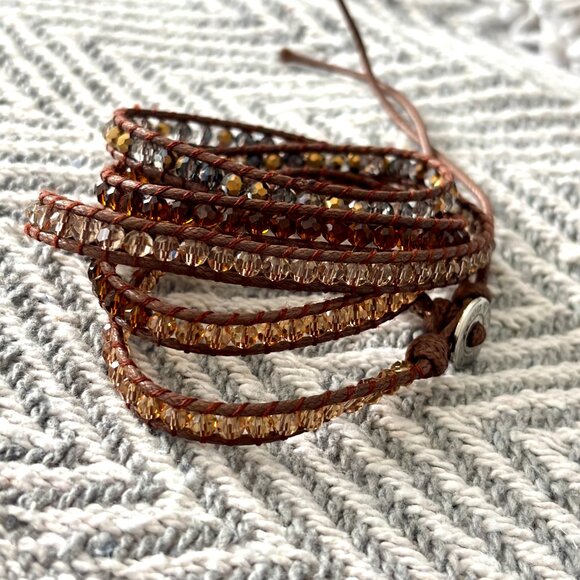 Victoria Emerson leather crystal wrap bracelet - Picture 6 of 6